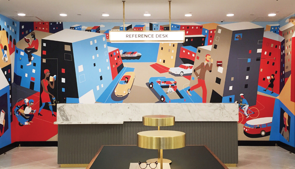 warby parker mural